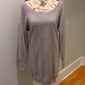 Aqua cashmere sweater tunic dress